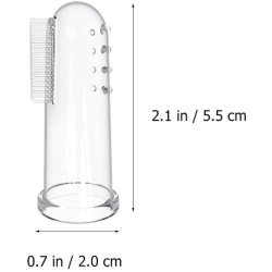 ✨ Setx2 Cepillo Dental Silicona para Mascota dedos