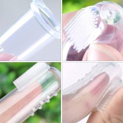 ✨ Setx2 Cepillo Dental Silicona para Mascota dedos