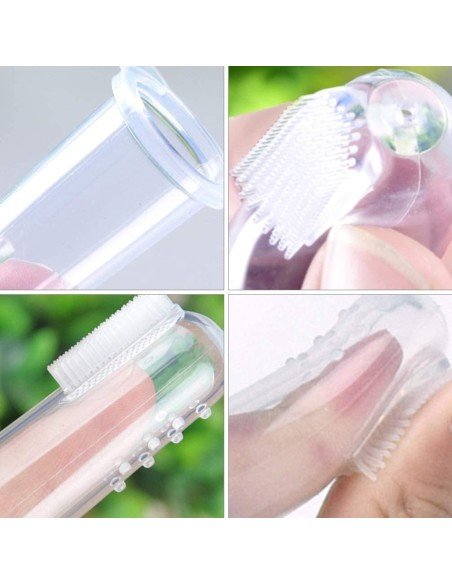 ✨ Setx3 Cepillo dental dedal Silicona para Bebé