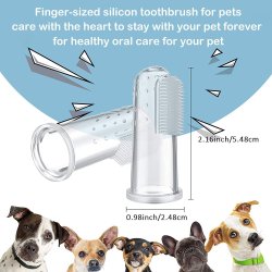 ✨ Setx2 Cepillo Dental Silicona para Mascota dedos