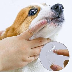 ✨ Setx2 Cepillo Dental Silicona para Mascota dedos