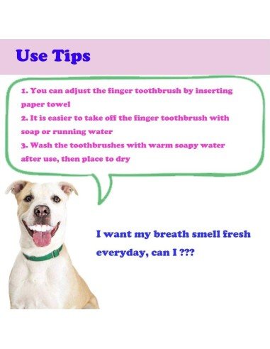 ✨ Setx2 Cepillo Dental Silicona para Mascota dedos