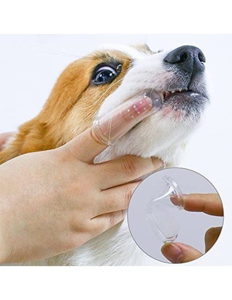 ✨ Setx6 Cepillo Dental Silicona para Mascota dedos ✨ Setx6 Cepillo Dental Silicona para Mascota dedos