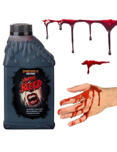 ✨ Tarro Sangre De Vampiro 16oz Fantasía Teatro Y Halloween