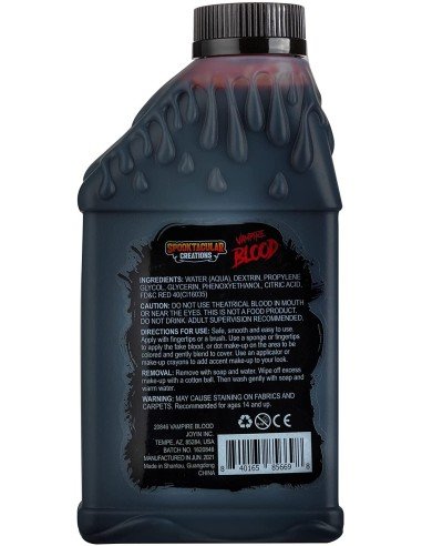 ✨ Tarro Sangre De Vampiro 16oz Fantasía Teatro Y Halloween