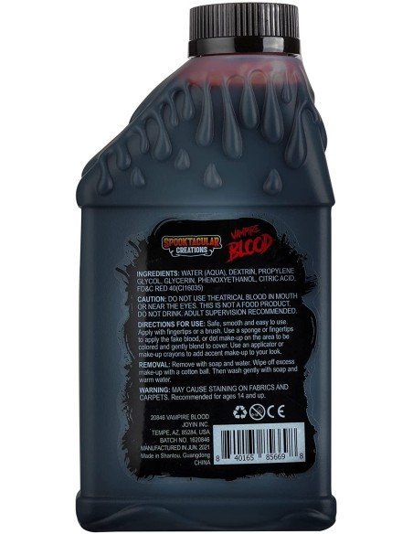✨ Tarro Sangre De Vampiro 16oz Fantasía Teatro Y Halloween ✨ Tarro Sangre De Vampiro 16oz Fantasía Teatro Y Halloween