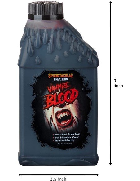 ✨ Tarro Sangre De Vampiro 16oz Fantasía Teatro Y Halloween ✨ Tarro Sangre De Vampiro 16oz Fantasía Teatro Y Halloween