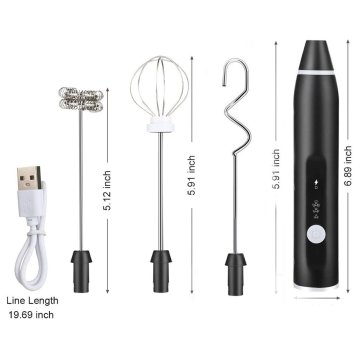 ⭐ Espumador Batidor Recargable Leche Café Chocolate Cappuccino