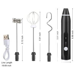 ⭐ Espumador Batidor Recargable Leche Café Chocolate Cappuccino