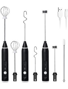 ⭐ Espumador Batidor Recargable Leche Café Chocolate Cappuccino 2