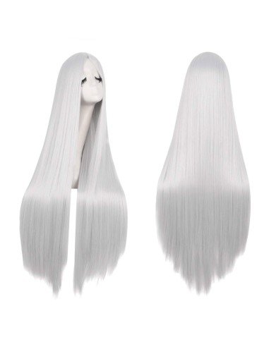 ⭐ Peluca de Kanekalon Lisa corte Recto 100 Cm Cosplay - Negro