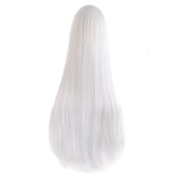 ⭐ Peluca de Kanekalon Lisa corte Recto 100 Cm Cosplay - Negro