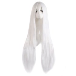 ⭐ Peluca de Kanekalon Lisa corte Recto 80 Cm Cosplay - Negro