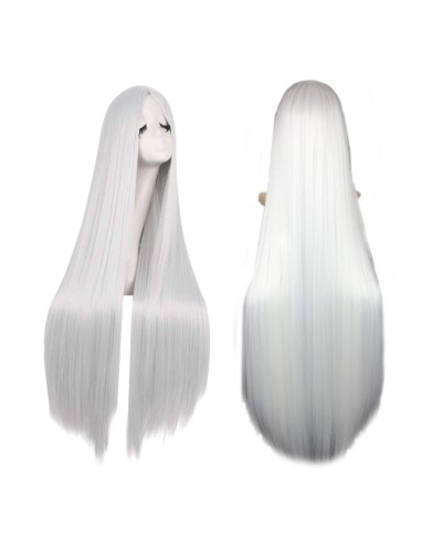 ⭐ Peluca de Kanekalon Lisa corte Recto 80 Cm Cosplay - Negro