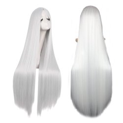 ⭐ Peluca de Kanekalon Lisa corte Recto 80 Cm Cosplay - Negro