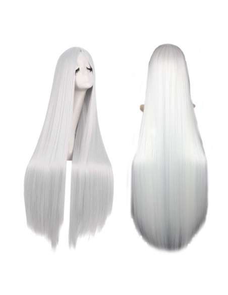 ⭐ Peluca de Kanekalon Lisa corte Recto 80 Cm Cosplay - Negro