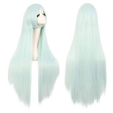 ⭐ Peluca de Kanekalon Lisa 100 Cm Cosplay - Verde Menta