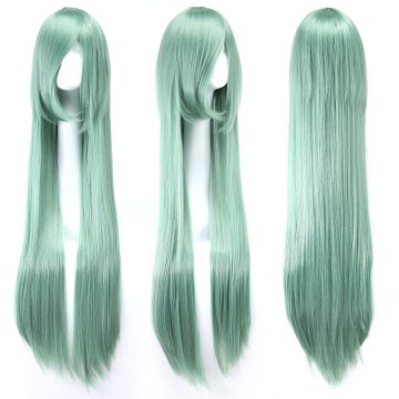 ⭐ Peluca de Kanekalon Lisa 100 Cm Cosplay - Verde Menta