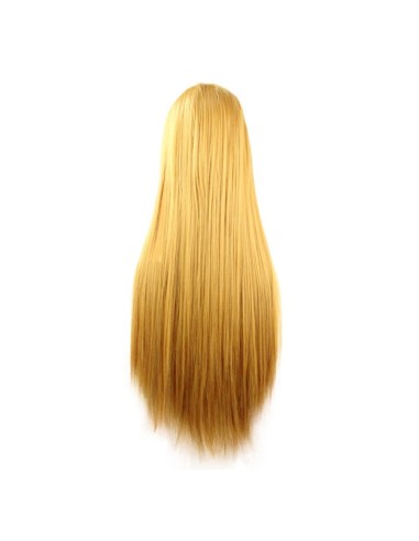 ⭐ Peluca Cosplay lisa 80cm Kanekalon 80cm Amarillo