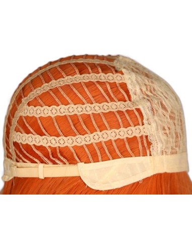 ⭐ Peluca Cosplay lisa 80cm Kanekalon Naranja