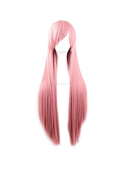 ⭐ Peluca Cosplay lisa 80cm Kanekalon Palo de Rosa ⭐ Peluca Cosplay lisa 80cm Kanekalon Palo de Rosa