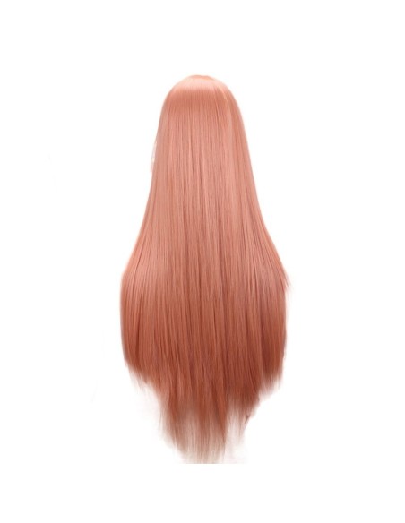 ⭐ Peluca Cosplay lisa 80cm Kanekalon Palo de Rosa ⭐ Peluca Cosplay lisa 80cm Kanekalon Palo de Rosa