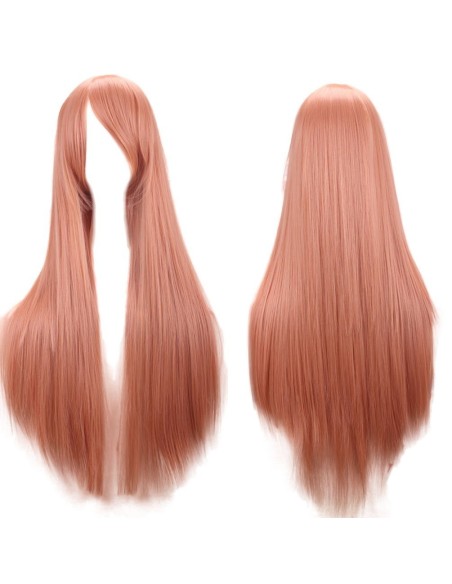 ⭐ Peluca Cosplay lisa 80cm Kanekalon Palo de Rosa ⭐ Peluca Cosplay lisa 80cm Kanekalon Palo de Rosa