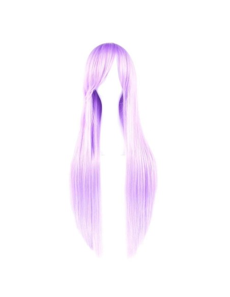 ⭐ Peluca Cosplay lisa 80cm Kanekalon Lila