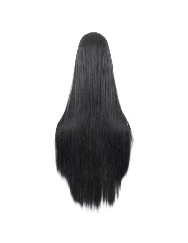 ⭐ Peluca de Kanekalon Lisa corte Recto 100 Cm Cosplay - Negro