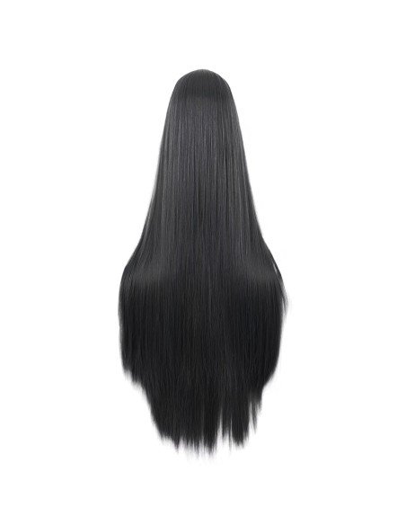⭐ Peluca de Kanekalon Lisa corte Recto 100 Cm Cosplay - Negro
