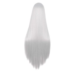 ⭐ Peluca de Kanekalon Lisa corte Recto 100 Cm Cosplay - Negro