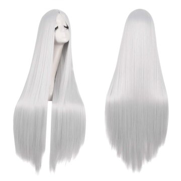 ⭐ Peluca de Kanekalon Lisa corte Recto 100 Cm Cosplay - Negro