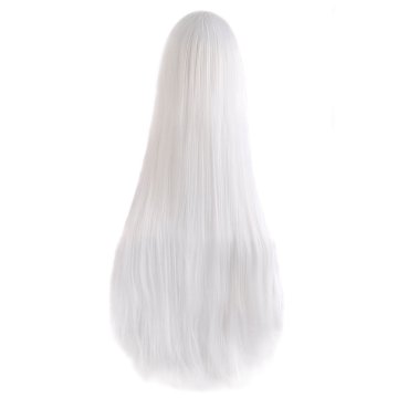 ⭐ Peluca de Kanekalon Lisa corte Recto 100 Cm Cosplay - Negro
