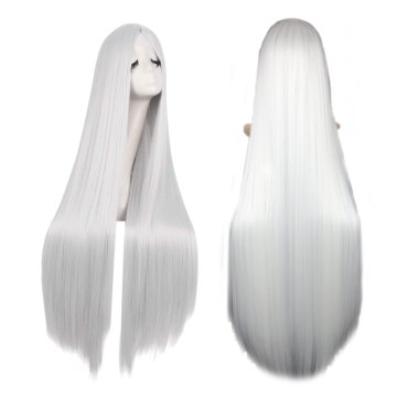 ⭐ Peluca de Kanekalon Lisa corte Recto 100 Cm Cosplay - Negro