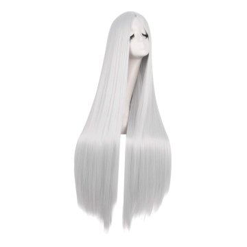 ⭐ Peluca de Kanekalon Lisa corte Recto 100 Cm Cosplay - Negro