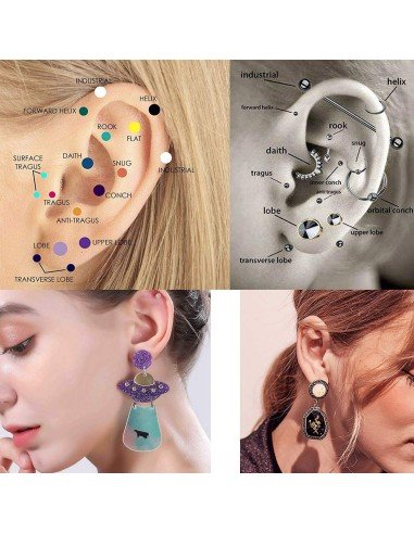 ⭐ Pistola Máquina Perfora Oreja Ombligo Nariz Piercings Arete