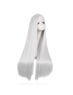 ⭐ Peluca de Kanekalon Lisa corte Recto 80 Cm Cosplay - Negro 2
