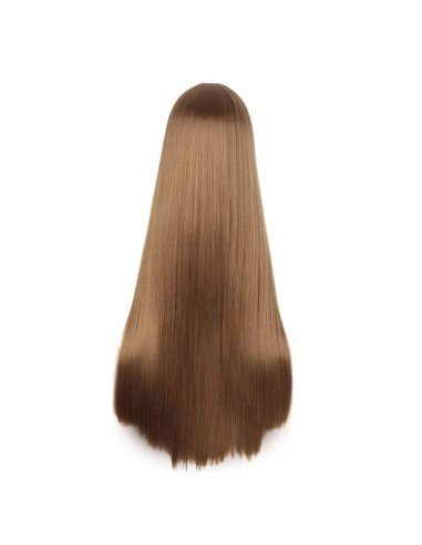 ⭐ Peluca de Kanekalon Lisa corte Recto 80 Cm Cosplay - Negro