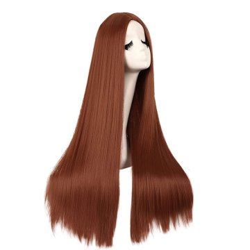 ⭐ Peluca de Kanekalon Lisa corte Recto 70 Cm Cosplay - Negro