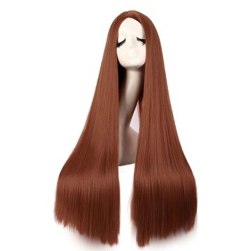 ⭐ Peluca de Kanekalon Lisa corte Recto 70 Cm Cosplay - Negro