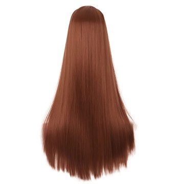 ⭐ Peluca de Kanekalon Lisa corte Recto 70 Cm Cosplay - Negro