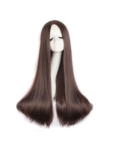 ⭐ Peluca de Kanekalon Lisa corte Recto 70 Cm Cosplay - Negro