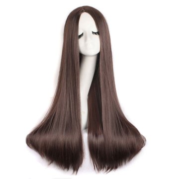 ⭐ Peluca de Kanekalon Lisa corte Recto 70 Cm Cosplay - Negro