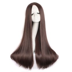 ⭐ Peluca de Kanekalon Lisa corte Recto 70 Cm Cosplay - Negro