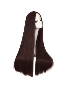 ⭐ Peluca de Kanekalon Lisa corte Recto 70 Cm Cosplay - Negro 2