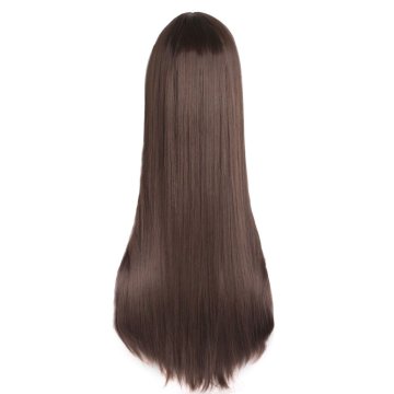 ⭐ Peluca de Kanekalon Lisa corte Recto 70 Cm Cosplay - Negro