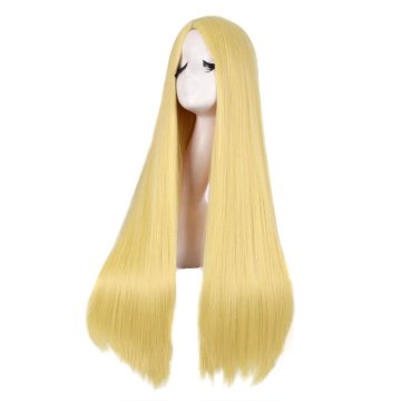 ⭐ Peluca de Kanekalon Lisa corte Recto 70 Cm Cosplay - Negro