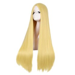 ⭐ Peluca de Kanekalon Lisa corte Recto 70 Cm Cosplay - Negro