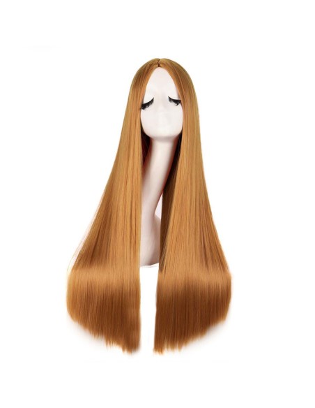 ⭐ Peluca de Kanekalon Lisa corte Recto 80 Cm Cosplay - Negro ⭐ Peluca de Kanekalon Lisa corte Recto 80 Cm Cosplay - Negro