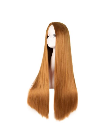 ⭐ Peluca de Kanekalon Lisa corte Recto 80 Cm Cosplay - Negro ⭐ Peluca de Kanekalon Lisa corte Recto 80 Cm Cosplay - Negro